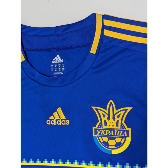 Adidas Ukraine 2012 2013 Away Soccer Jersey Football Shirt Blue Yellow Futbol - Picture 4 of 8